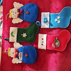 Hand sewn felt money/gift card holders that are also ornaments